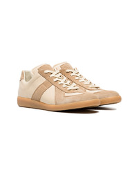 Maison Margiela Nude And Brown Replica Leather Sneakers