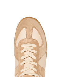 Maison Margiela Nude And Brown Replica Leather Sneakers