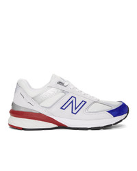 New Balance Off White And Blue 990v5 Sneakers