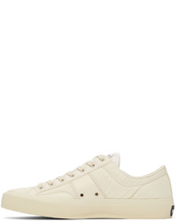 Tom Ford Off White Nylon Cambridge Low Top Sneakers