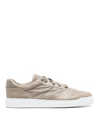 Doucal's Perforated Detail Panelled Low Top Sneakers
