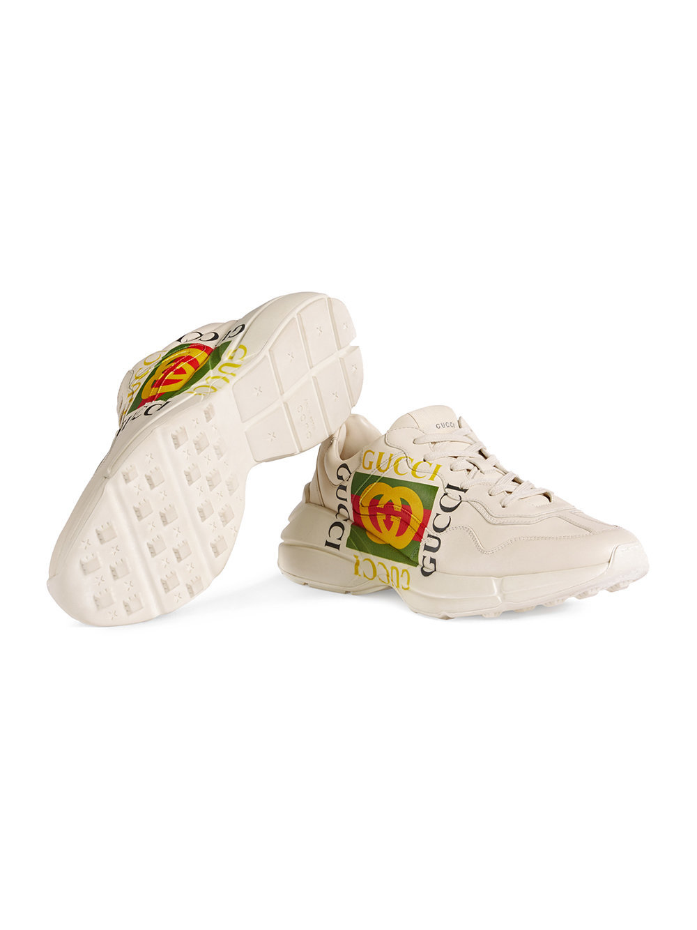 Shop GUCCI Street Style Leather Logo Outlet Sneakers by Lutti