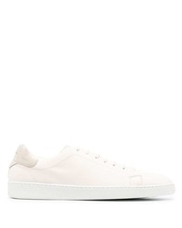 Kiton Round Toe Lace Up Leather Sneakers