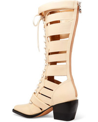 Chloé Rylee Cutout Glossed Leather Boots