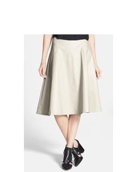 ASTR Faux Leather A Line Midi Skirt