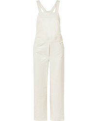 Beige Leather Overalls