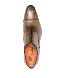 Santoni Lace Up Leather Oxford Shoes