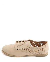 Charlotte Russe Studded Laser Cut Out Oxfords