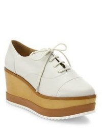 Schutz Zaza Leather Platform Oxfords