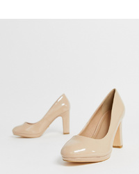 Simply Be Extra Wide Fit Abigail Heeled Court Shoe In Nude