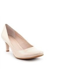 BCBGeneration Gumby Nude Patent Leather Pumps Heels Shoes Uk 7