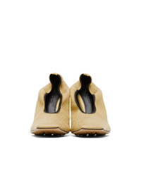 Bottega Veneta Beige Crunch Leather Heels