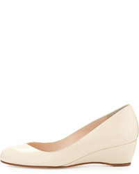 Delman Doll Patent Leather Wedge Nude