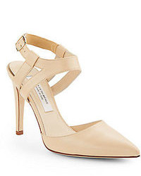 Elysia Leather Ankle Strap Pumps
