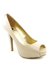 G by Guess Ninza Nude Open Toe Pumps Heels Shoes Newdisplay