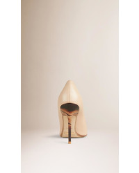Burberry Hand Painted Point Toe Leather Pumps