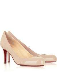 Christian Louboutin Simple 70 Leather Pumps Neutral