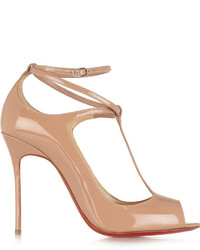 Christian Louboutin Talitha 100 Patent Leather Pumps Neutral