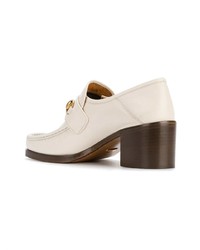 Gucci White Horsebit 65 Leather Loafers