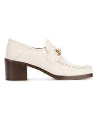 Gucci White Horsebit 65 Leather Loafers