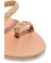 Ancient Greek Sandals Eleftheria Braided Leather Sandals Neutral