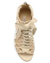 Casadei Leather Cage Sandals