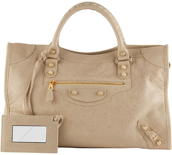 Balenciaga 12 Golden City Bag Beige, | Neiman Marcus | Lookastic