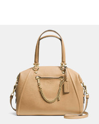 Coach Prairie Satchel With Chain In Pebble Leather