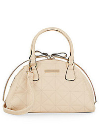 Quilted Faux Leather Satchel