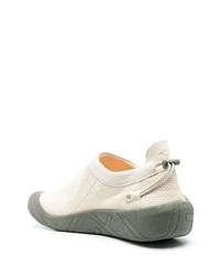 Stone Island Shadow Project Logo Patch Leather Slip On Sneakers