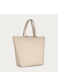 Ballyssime Small Small Leather Tote Bag In Nude