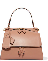 Victoria Beckham Full Moon Small Leather Tote Neutral