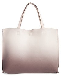 Street Level Reversible Faux Leather Tote Ivory