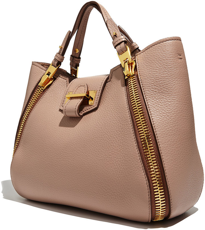 Tom Ford Sedgwick Mini Double Zip Leather Tote Bag, $2,290 | Neiman Marcus  | Lookastic