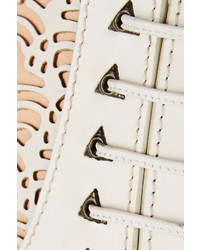 Alaia Alaa Laser Cut Leather Waist Belt