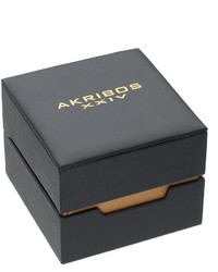 Akribos XXIV Fiora Diamond Leather Watch