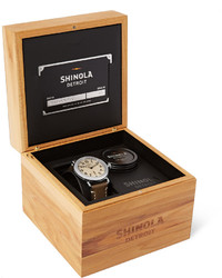 Shinola The Runwell 36mm Stainless Steel And Leather Watch