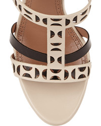 Alaia Alaa Cutout Leather Platform Sandals