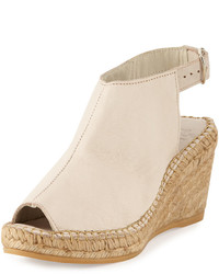 Andre Assous Andr Assous Laurie Leather Wedge Sandal Beige