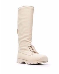 Jil Sander Heavy Lace Up Knee Length Field Boots
