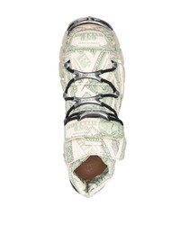 Vetements Money Print Lace Up Boots