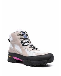 McQ Panelled Lace Up Boots
