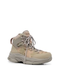 UNDERCOVE R Lace Up Camouflage Print Ankle Boots