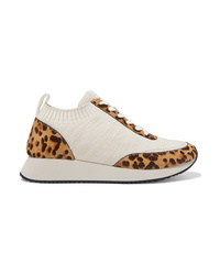 Beige Leopard Athletic Shoes