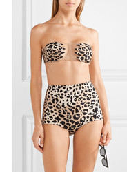 Adriana Degreas Charlotte Olympia Paws Ed Leopard Print Bandeau Bikini