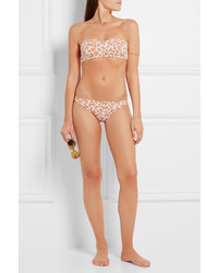 Prism Hossegor Leopard Print Bandeau Bikini Top Beige