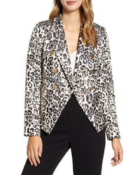 Rachel Parcell Metallic Leopard Jacquard Blazer