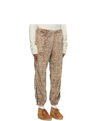 Needles Beige And Brown Faux Fur Trousers