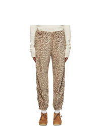 Needles Beige And Brown Faux Fur Trousers