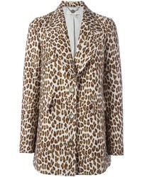 Stella McCartney Leopard Peaked Lapel Coat